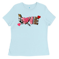 Baby Blue love valentine's day Ladies Tee - FaDigitalArtStudio