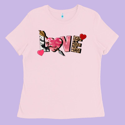Love Valentine's Day Ladies Tee Designed By Fadigitalartstudio