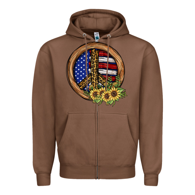 Peace Sign Zipper Hoodie by JahusDesignShop | Teevron