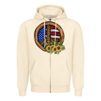 Sandshell Peace Sign Zipper Hoodie - JahusDesignShop