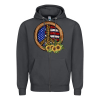 Smoke Peace Sign Zipper Hoodie - JahusDesignShop