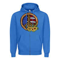 True Royal Peace Sign Zipper Hoodie - JahusDesignShop