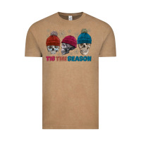 Vintage Coffee tis the season skull winter Vintage Tee - FaDigitalArtStudio