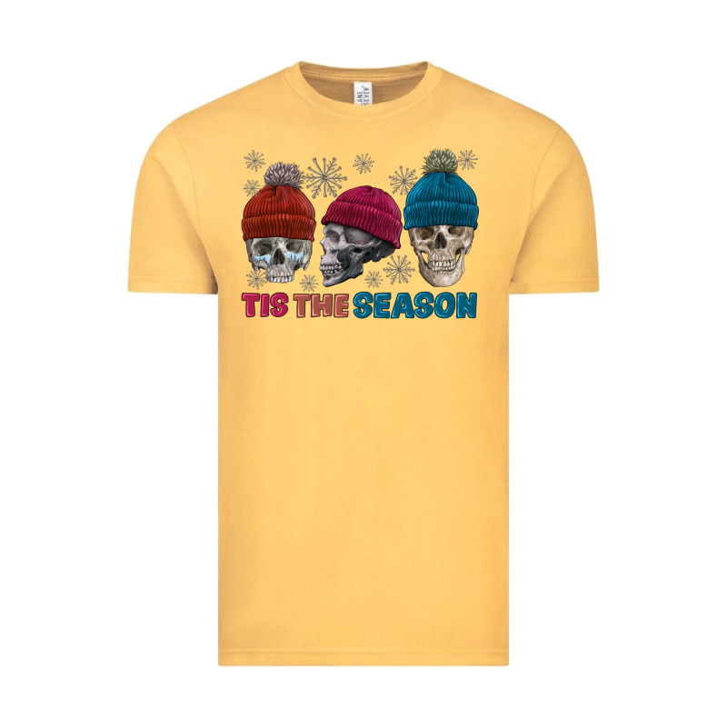 Tis The Season Skull Winter Vintage Tee by FaDigitalArtStudio | Teevron