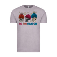 Vintage Zinc tis the season skull winter Vintage Tee - FaDigitalArtStudio