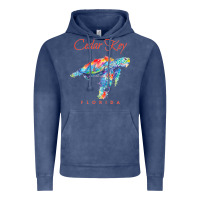 Vintage Denim Cedar Key Florida Watercolor Sea Turtle Sweatshirt Vintage Hoodie - InspiraDesign