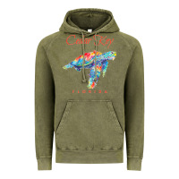 Vintage Olive Cedar Key Florida Watercolor Sea Turtle Sweatshirt Vintage Hoodie - InspiraDesign
