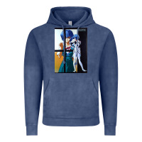 Vintage Denim Neon Genesis Evangelion Rei Ayanami Vintage Hoodie - InspiraDesign