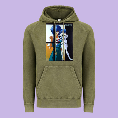 Neon Genesis Evangelion Rei Ayanami Vintage Hoodie Designed By Inspiradesign