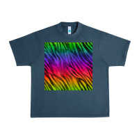 Midnight Navy colorful zebra seamless pattern Urban Heavy Tee - BundleAndBundleShop