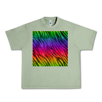 Oil Green colorful zebra seamless pattern Urban Heavy Tee - BundleAndBundleShop