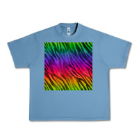 Pebble Blue colorful zebra seamless pattern Urban Heavy Tee - BundleAndBundleShop