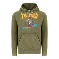 Vintage Olive trasher Vintage Hoodie - InspiraDesign