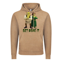 Vintage Coffee Shrek Fiona & Shrek Get Ogre It Text Poster Vintage Hoodie - InspiraDesign