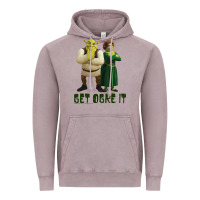 Shrek Fiona & Shrek Get Ogre It Text Poster Vintage Hoodie | Teevron