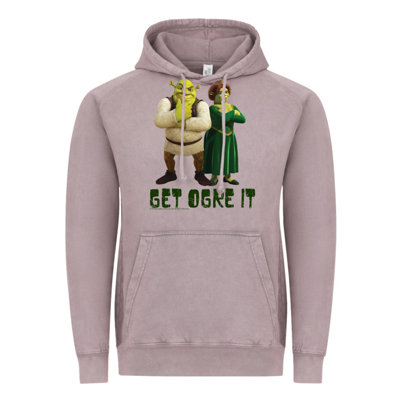 Shrek Fiona & Shrek Get Ogre It Text Poster Vintage Hoodie by InspiraDesign | Teevron