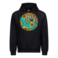 Black Round western pattern Urban Hoodie - Jasminsmagicworld