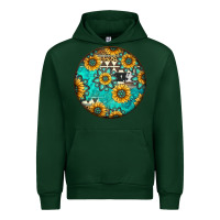 Foreset Green Round western pattern Urban Hoodie - Jasminsmagicworld