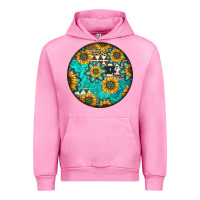 Fuchsia Pink Round western pattern Urban Hoodie - Jasminsmagicworld
