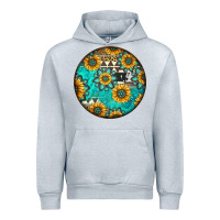 Heather Grey Round western pattern Urban Hoodie - Jasminsmagicworld