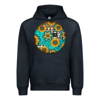 Navy Round western pattern Urban Hoodie - Jasminsmagicworld