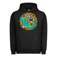 Pigment Black Round western pattern Urban Hoodie - Jasminsmagicworld