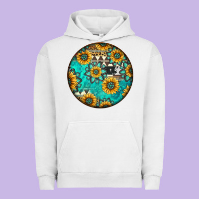 Round Western Pattern Urban Hoodie Designed By Jasminsmagicworld
