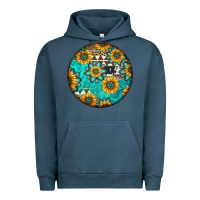 Pigment Midnight Navy Round western pattern Urban Hoodie - Jasminsmagicworld