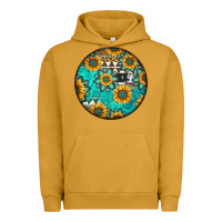 Pigment Peanut Butter Round western pattern Urban Hoodie - Jasminsmagicworld