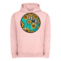 Pigment Salmon Round western pattern Urban Hoodie - Jasminsmagicworld