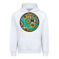 White Round western pattern Urban Hoodie - Jasminsmagicworld