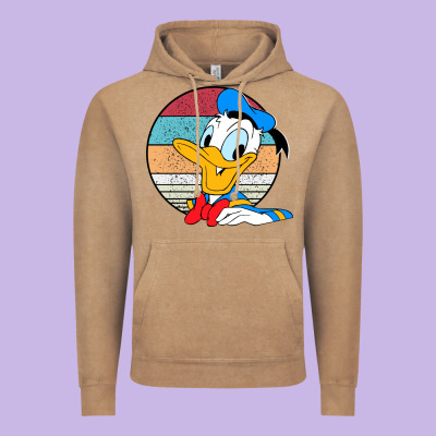 Donald Duck Funny Vintage Hoodie Designed By Inspiradesign