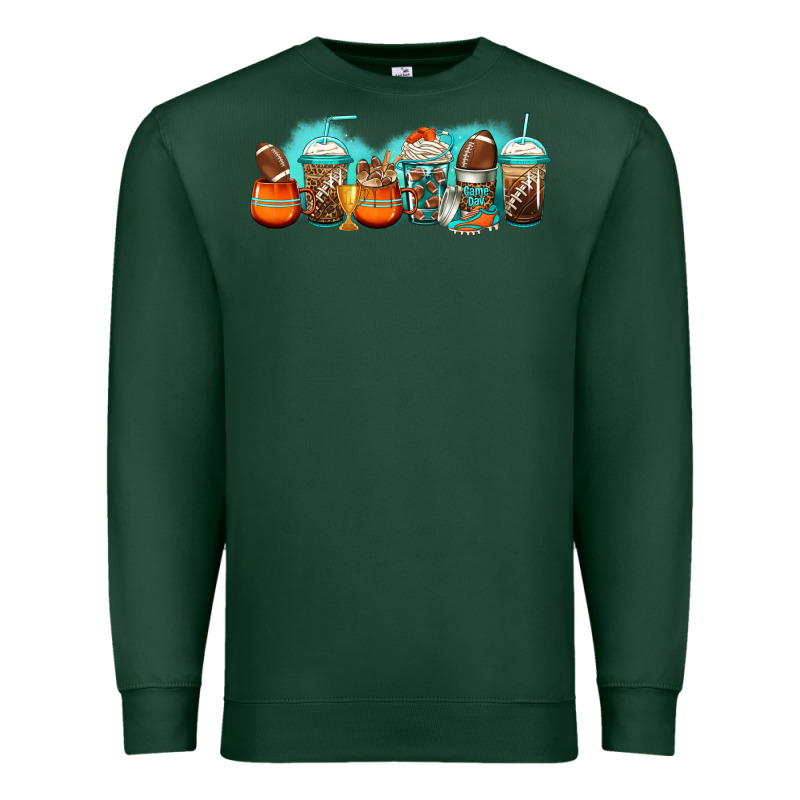 American Football Coffee Cups Premium Sweatshirt by Jasminsmagicworld | Teevron