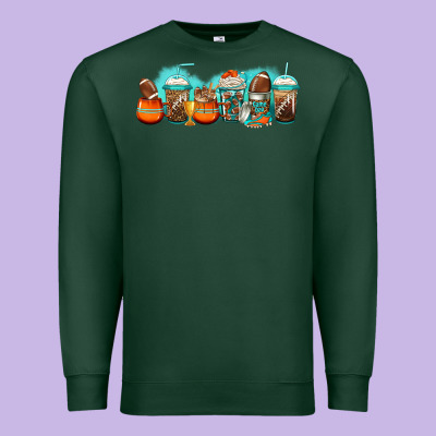 American Football Coffee Cups Premium Sweatshirt Designed By Jasminsmagicworld