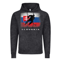 Vintage Black Slovakia Ice Hockey Slovak Flag Vintage Hoodie - InspiraDesign