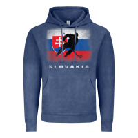 Vintage Denim Slovakia Ice Hockey Slovak Flag Vintage Hoodie - InspiraDesign