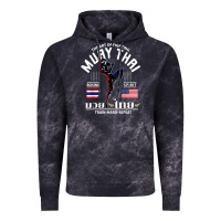Cloud Black thailand american flag muay thai boxing train hard repeat t shirt Vintage Hoodie - InspiraDesign