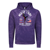 Cloud Purple thailand american flag muay thai boxing train hard repeat t shirt Vintage Hoodie - InspiraDesign