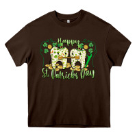 Chocolate Brown Happy St. Patrick's Day Tooth Dentist Heavy Core Tee - CowGirlArtShop