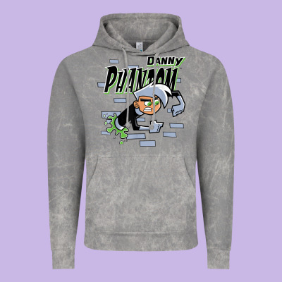 Danny Phantom Coming Through Brick Wall Vintage Hoodie Designed By Inspiradesign