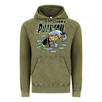Vintage Olive Danny Phantom Coming Through Brick Wall Vintage Hoodie - InspiraDesign