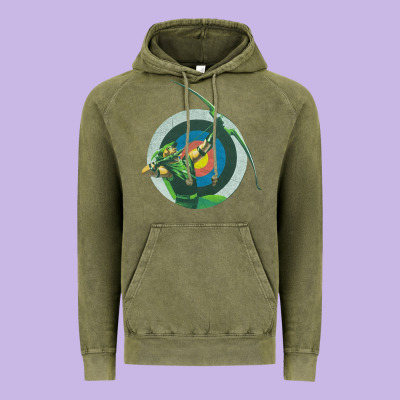 Green Arrow Dc, Green Arrow Dc Vintage, Green Arrow Dc Art, Green Arro Vintage Hoodie Designed By Inspiradesign