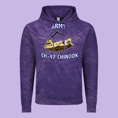 Army Ch-47 Chinook Helicopter Vintage Hoodie Designed By Inspiradesign