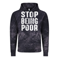 Cloud Black stop being poor Vintage Hoodie - InspiraDesign