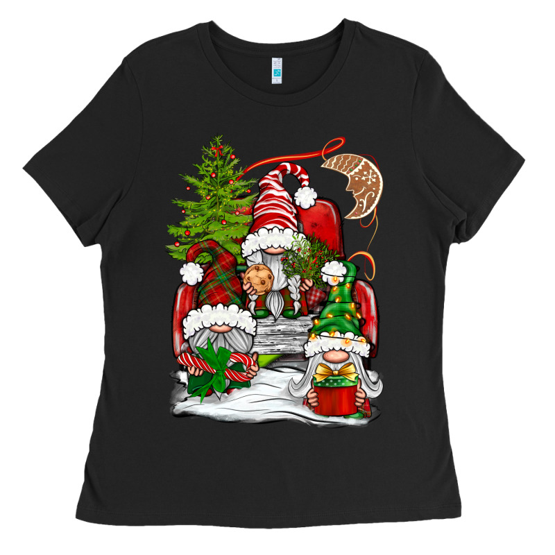 Christmas Gnome Truck Ladies Tee by BundleAndBundleShop | Teevron