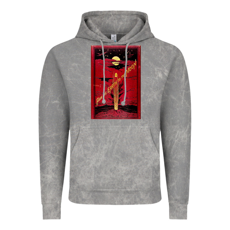 From The Earth To The Moon Jules Verne Book Cover Design Vintage Hoodie by ArtChic | Teevron