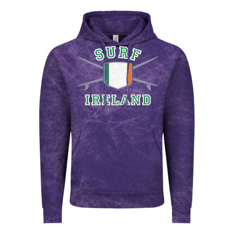 Ireland Surfing Hoodie  Irish Flag Surfboards Design Vintage Hoodie by ArtChic | Teevron