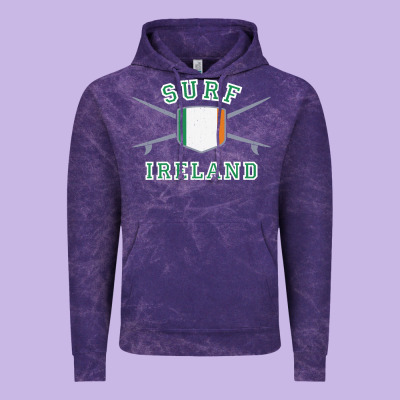 Ireland Surfing Hoodie  Irish Flag Surfboards Design Vintage Hoodie Designed By Artchic