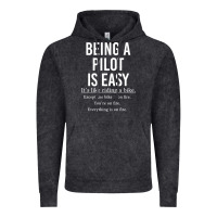 Funny Pilot Gift Being A Pilot Is Easy Vintage Hoodie | Teevron