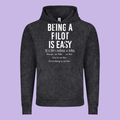 Funny Pilot Gift Being A Pilot Is Easy Vintage Hoodie Designed By Artchic